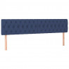 Cabeceira de cama c/ luzes LED tecido 180x7x78/88 cm azul 4