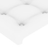 Cabecero con LED cuero sintético blanco 163x16x78/88 cm 5