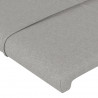 Cabeceira cama c/ luzes LED tecido 183x16x78/88 cm cinza-claro 5