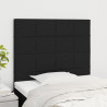 Cabeceros 2 unidades de tela negro 80x5x78/88 cm 1