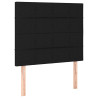 Cabeceros 2 unidades de tela negro 80x5x78/88 cm 2