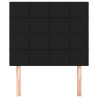 Cabeceira de cama 2 pcs tecido 80x5x78/88 cm preto 3