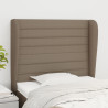 Cabeceira cama c/ abas tecido 83x23x118/128cm cinza-acastanhado 1