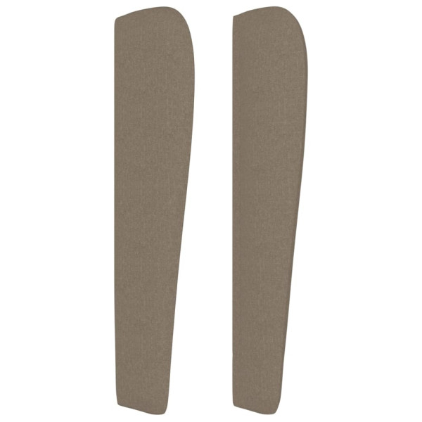 Cabecero con orejas de tela gris taupe 83x23x118/128 cm M 4