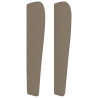 Cabeceira cama c/ abas tecido 83x23x118/128cm cinza-acastanhado 4
