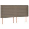 Cabecero con LED de tela gris taupe 163x16x118/128 cm 3