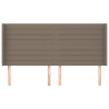Cabeceira cama abas tecido 163x16x118/128 cm cinza-acastanhado 3
