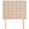 Cabeceira cama 2 pcs couro artificial 80x5x78/88 cm cappuccino 3
