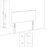 Cabeceros 2 unidades cuero sintético capuchino 80x5x78/88 cm 5