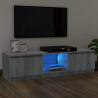 Mueble para TV con luces LED gris Sonoma 140x40x35.5 cm 1
