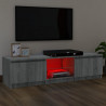 Mueble para TV con luces LED gris Sonoma 140x40x35.5 cm 3