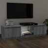 Mueble para TV con luces LED gris Sonoma 140x40x35.5 cm 5