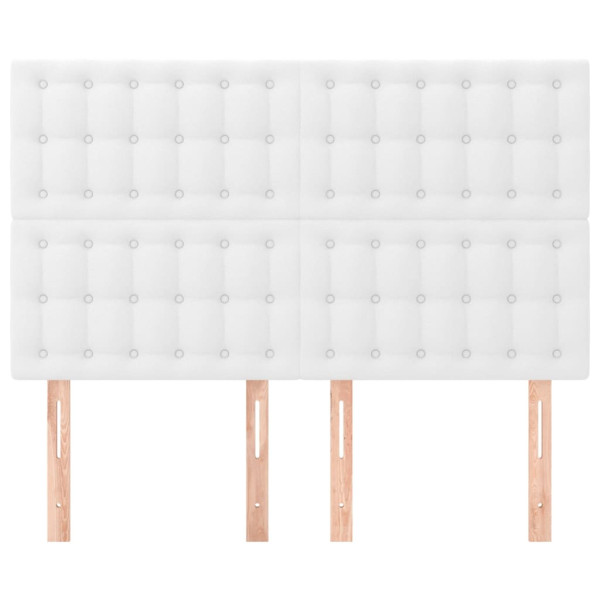 Cabeceros 4 unidades cuero sintético blanco 72x5x78/88 cm M 3