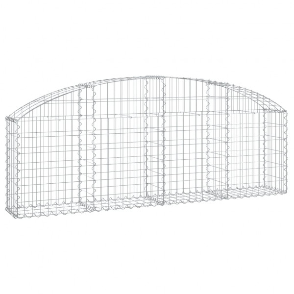 Cesta de gaviones forma arco hierro galvanizado 200x30x60/80 cm M 2