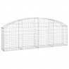 Cesta de gaviones forma arco hierro galvanizado 200x30x60/80 cm 2