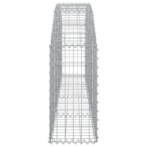 Cesta de gaviones forma arco hierro galvanizado 200x30x60/80 cm M 4
