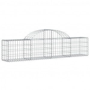 Cesta de gaviones forma arco hierro galvanizado 200x30x40/60 cm H