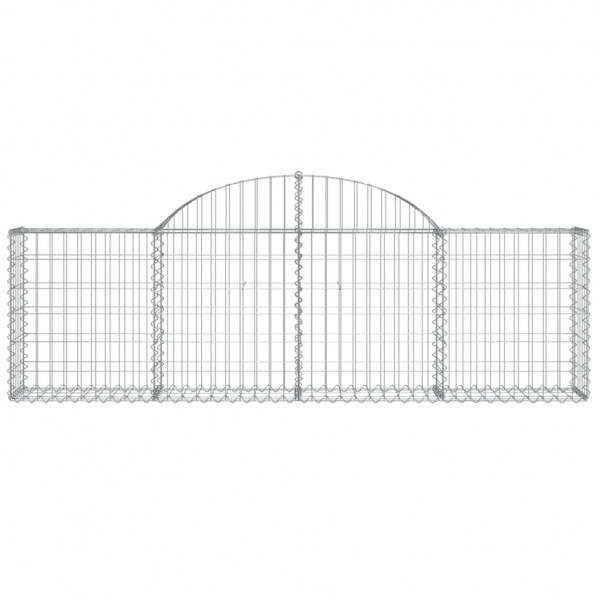 Cesta de gaviones forma arco hierro galvanizado 200x30x60/80 cm M 3