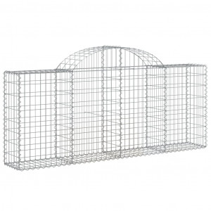 Cesta de gaviones forma arco hierro galvanizado 200x30x80/100cm H