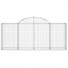 Cesta de gaviones forma arco hierro galvanizado 200x30x80/100cm 3