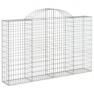 Cesto gabião arqueado 200x30x120/140 cm ferro galvanizado H