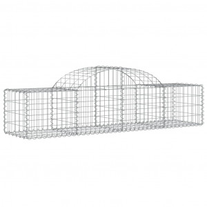 Cesta de gaviones forma arco hierro galvanizado 200x50x40/60 cm H