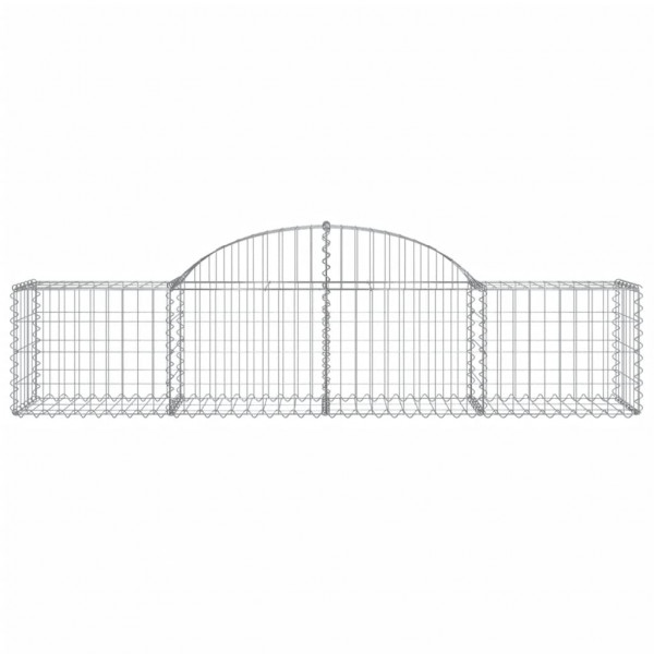 Cesta de gaviones forma arco hierro galvanizado 200x50x40/60 cm M 3