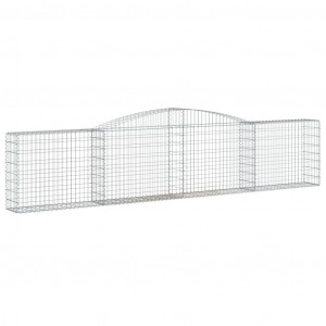 Cesta de gaviones forma arco hierro galvanizado 400x30x80/100cm H