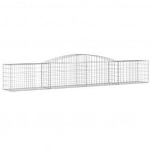 Cesta de gaviones forma arco hierro galvanizado 400x50x60/80 cm H