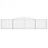 Cesta de gaviones forma arco hierro galvanizado 400x50x80/100cm 3