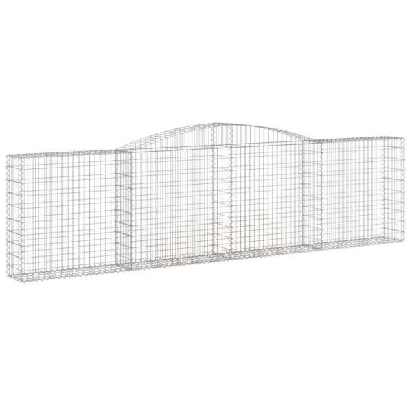 Cesta gaviones forma arco hierro galvanizado 400x30x100/120 cm M 2