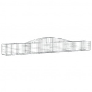 Cesta de gaviones forma arco hierro galvanizado 400x50x40/60 cm H