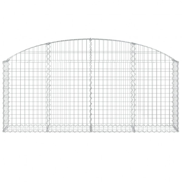 Cesta de gaviones forma arco hierro galvanizado 200x30x80/100cm M 3