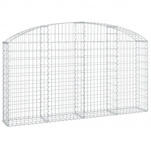 Cesta gaviones forma arco hierro galvanizado 200x30x100/120 cm H