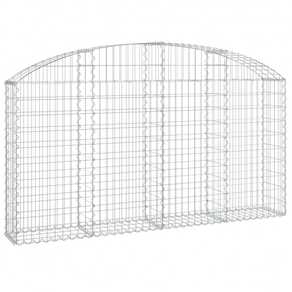 Cesta gaviones forma arco hierro galvanizado 200x30x100/120 cm M 2