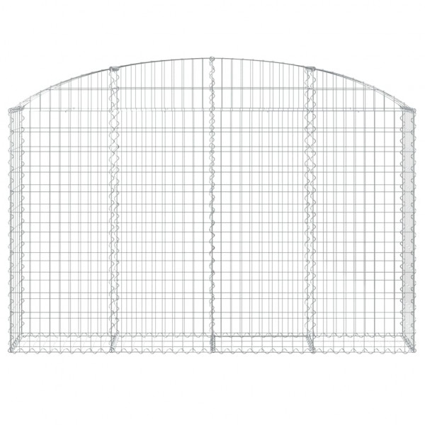 Cesta gaviones forma arco hierro galvanizado 200x30x120/140 cm M 3