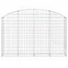 Cesta gaviones forma arco hierro galvanizado 200x30x120/140 cm 3