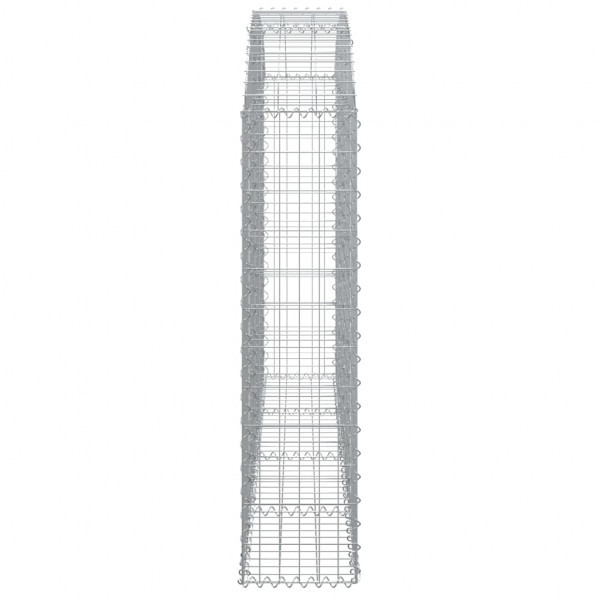 Cesto gabião arqueado 200x30x120/140 cm ferro galvanizado M 4