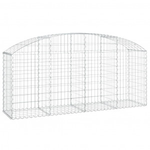 Cesta de gaviones forma arco hierro galvanizado 200x50x80/100cm H
