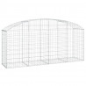 Cesta de gaviones forma arco hierro galvanizado 200x50x80/100cm 2