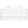 Cesta de gaviones forma arco hierro galvanizado 200x50x80/100cm 3