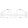 Cesta de gaviones forma arco hierro galvanizado 200x50x40/60 cm 3