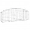 Cesta de gaviones forma arco hierro galvanizado 200x50x60/80 cm 2