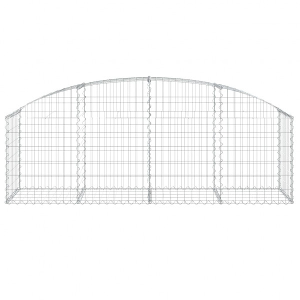 Cesta de gaviones forma arco hierro galvanizado 200x50x60/80 cm M 3