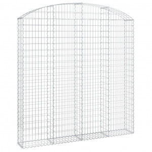 Cesto gabião arqueado 200x30x200/220 cm ferro galvanizado H