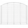 Cesta gaviones forma arco hierro galvanizado 200x50x140/160 cm 3
