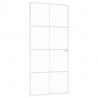 Puerta de interior vidrio templado y aluminio blanco 93x201.5cm 2