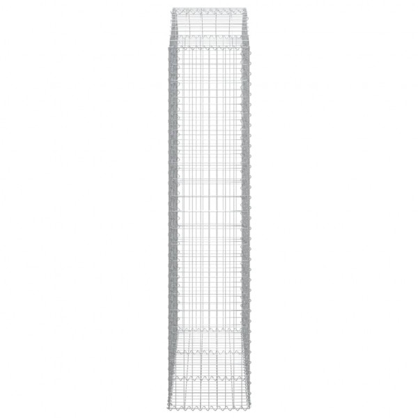 Cesto gabião arqueado 150x50x220/240 cm ferro galvanizado M 4