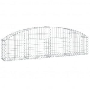 Cesta de gaviones forma arco hierro galvanizado 200x30x40/60 cm H