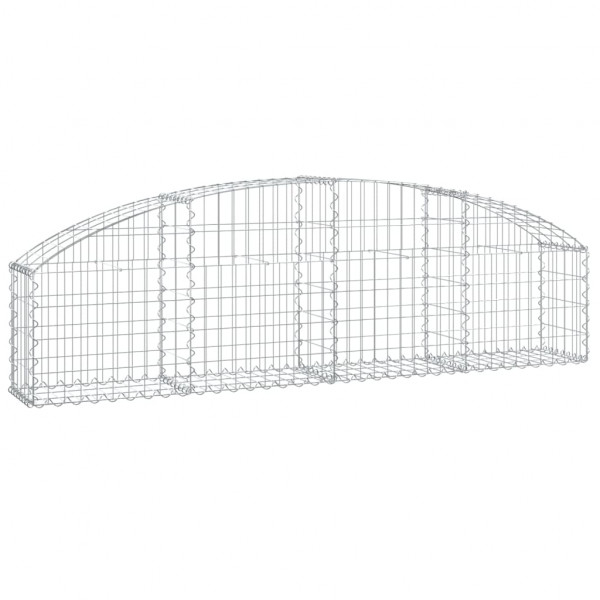 Cesta de gaviones forma arco hierro galvanizado 200x30x40/60 cm M 2